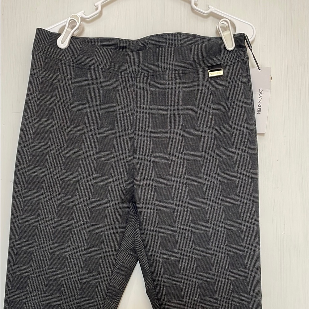Calvin Klein Business Casual Grey Checkered Pants
